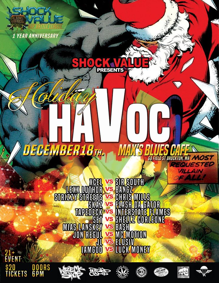 Shock Value Presents: Holiday Havoc w/ Xcel vs Sir South & More Dec ...